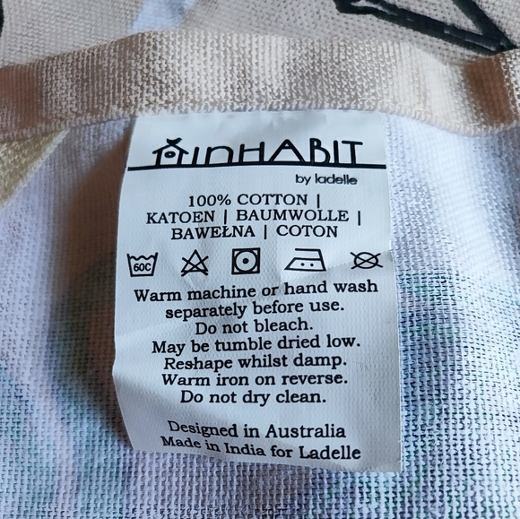 InHabit FLAMINGO Birds Thick Stiff MCM Throwback Towel Florida Estate Retro - Picture 7 of 7